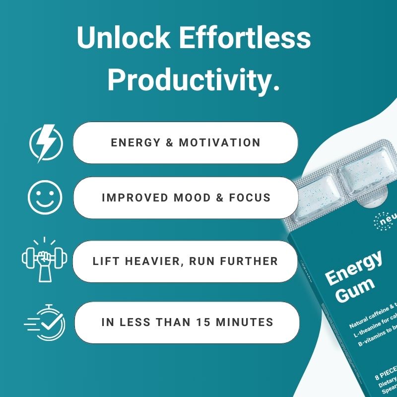 Image of Neuchu Energy & Focus Gum - Caffeine Gum like Redbull.

Gives you energy and focus for hours.